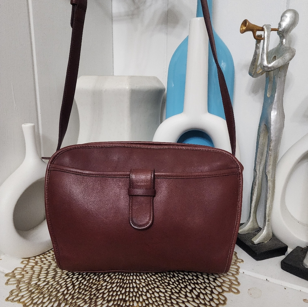 Vintage COACH Brighton Bag Burgandy - Picture 13 of 13